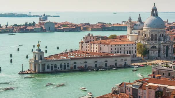 Widok z lotu ptaka z panoramicznym landmark Venice — Wideo stockowe