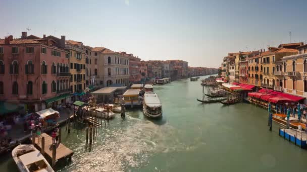 Velký kanál v Benátkách Itálie — Stock video