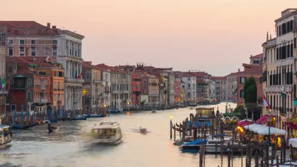 Grand Canal Velencében Olaszország — Stock videók