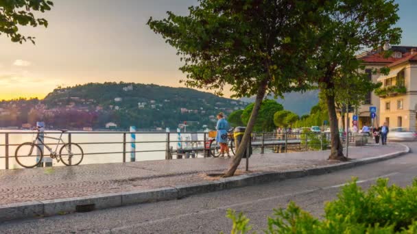 Orașul Como de pe marginea lacului — Videoclip de stoc