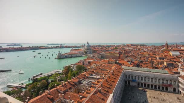 Letecký pohled na Pamětihodnost panoramatické Benátky — Stock video