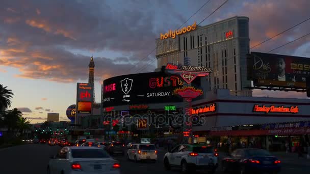 Las vegas noční život. — Stock video