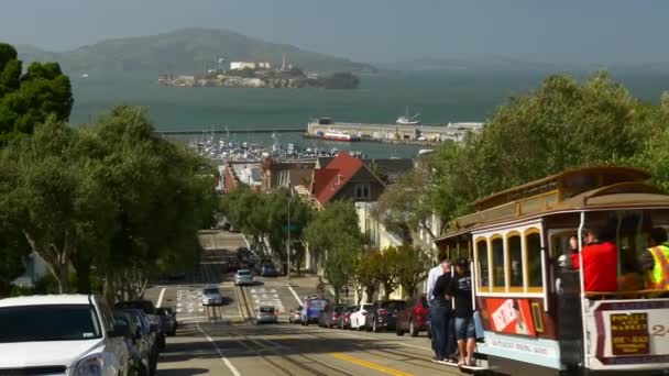 Перекрёсток в Сан-Франциско — стоковое видео