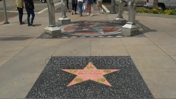 Hollywood Bulvarı Walk of Fame — Stok video