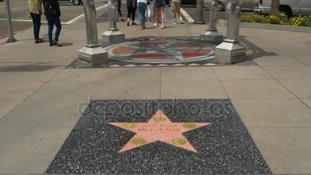 Paseo de la Fama del Boulevard Hollywood — Vídeo de stock