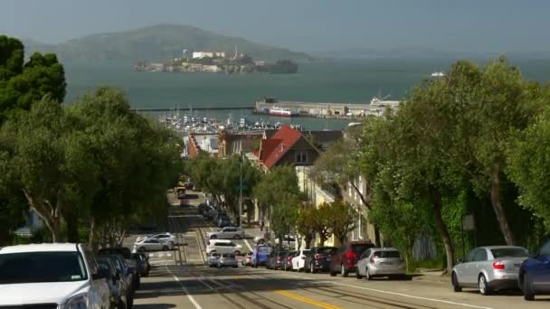 Gedrängte Straßen in San Francisco — Stockvideo