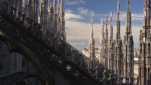 Vista al techo de la Catedral del Duomo — Vídeo de stock
