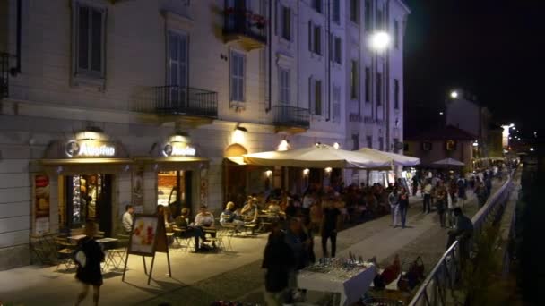 Navigli lombardi canal — Stockvideo