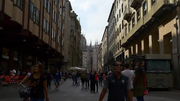 Corso vittorio crowded panorama — Stockvideo