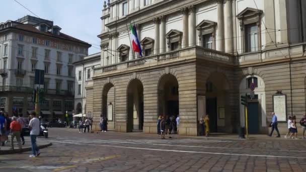 Porto ticinese Straßenverkehr — Stockvideo