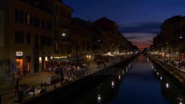 Navigli lombardi canal — стокове відео