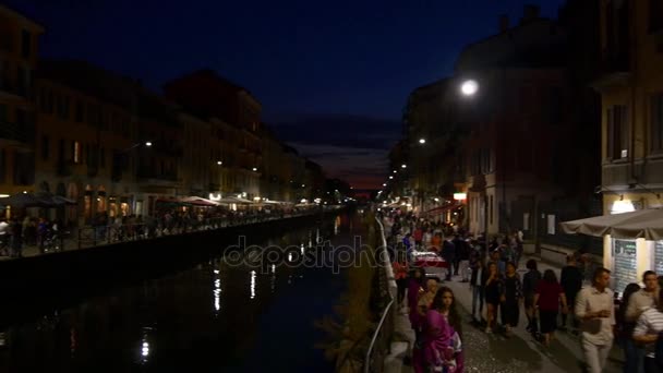 Navigli lombardi canal — 图库视频影像