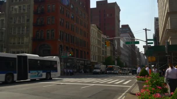 Street life of New york — стоковое видео