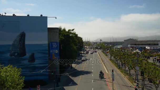 Crowded San Francisco streets — Stock Video