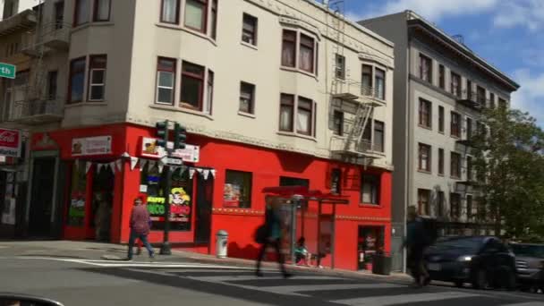 Přeplněné ulice San Francisco — Stock video