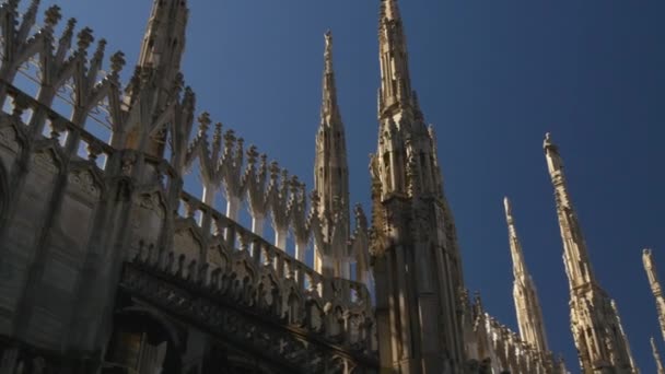 Duomo 大教堂的屋顶视图 — 图库视频影像