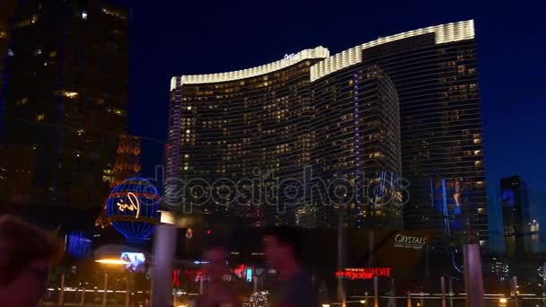 Las Vegas Vida nocturna . — Vídeos de Stock