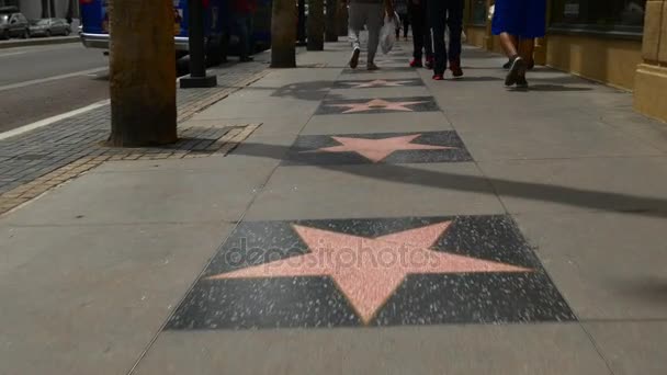 Boulevard de Hollywood Walk of Fame — Vídeo de Stock