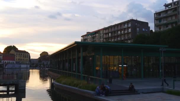 Navigli lombardi canal — 图库视频影像