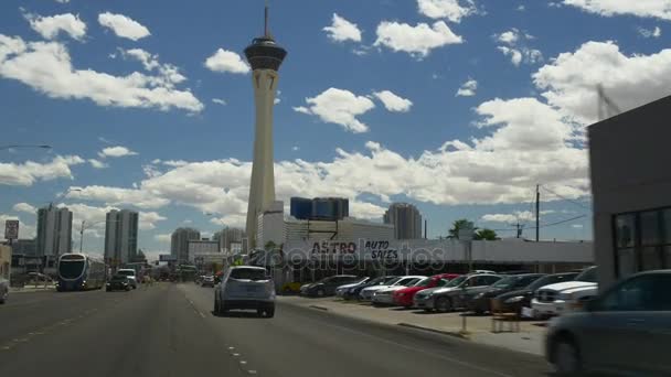 Kehidupan jalanan Las Vegas . — Stok Video