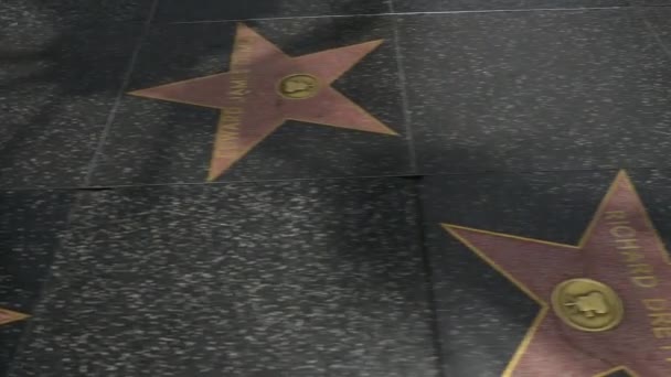 Boulevard di Hollywood Walk of Fame — Video Stock