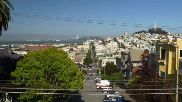 Kavşak trafik san Francisco — Stok video