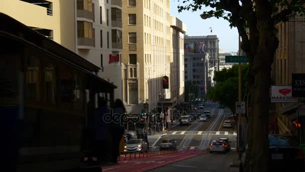 Atestadas calles de San Francisco — Vídeo de stock