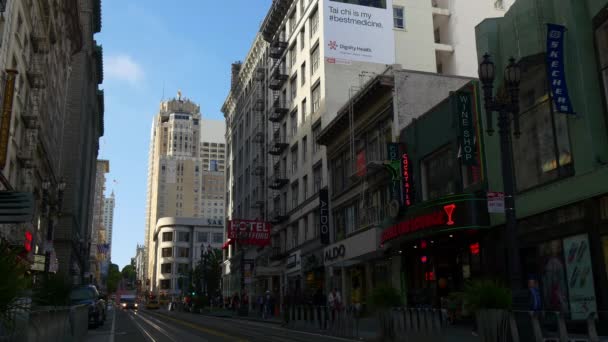 Přeplněné ulice San Francisco — Stock video