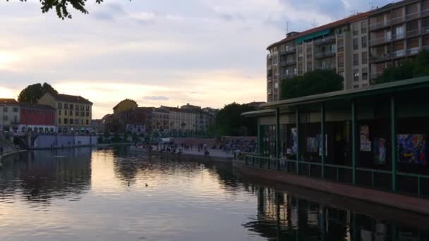 Navigli lombardi canal — ストック動画