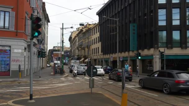 Porto ticinese circulation de la rue — Video