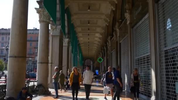 Galeria famosa corredor de passeio panorama — Vídeo de Stock