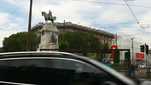 Garibaldi monumento lado panorama 4k — Vídeo de stock