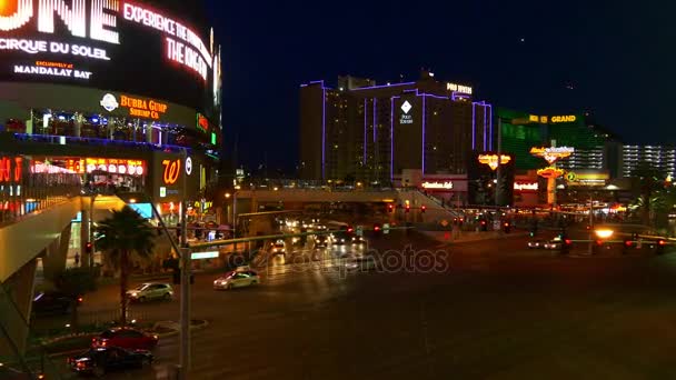 Las vegas Nachtleben. — Stockvideo