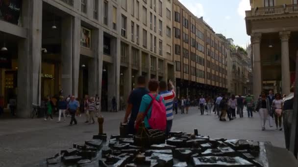 San carlo monumento al centro storico — Video Stock