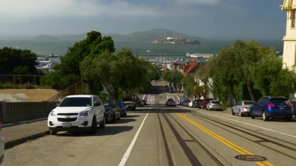 Gedrängte Straßen in San Francisco — Stockvideo