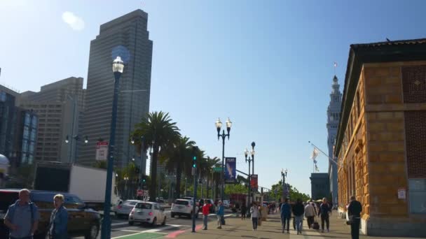 Gedrängte Straßen in San Francisco — Stockvideo