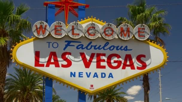 Bienvenido a las vegas signo — Vídeos de Stock