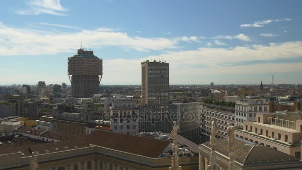 Мілан міський пейзаж розкішний готель panorama 4 к — стокове відео