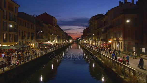 Lombardi canal bay street — Stockvideo