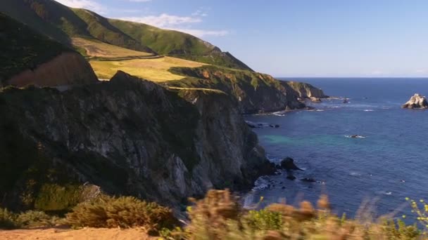 Kalifornie pobřeží podél Big Sur — Stock video