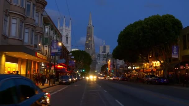 Trafic carrefour à san francisco — Video