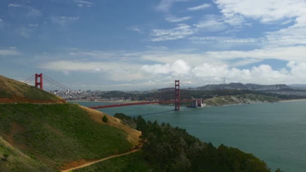 Vista sul ponte Golden Gate — Video Stock