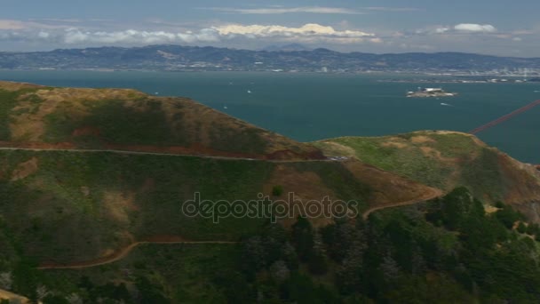 Vista sul ponte Golden Gate — Video Stock