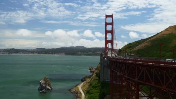 Vista sobre puente Golden Gate — Vídeo de stock