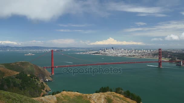 View on Golden Gate bridge — Stock Video