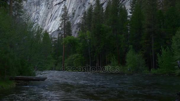 Rivier in Yosemite Nationaal Park — Stockvideo