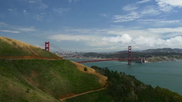 View on Golden Gate bridge — Stock Video