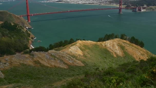 View on Golden Gate bridge — Stock Video