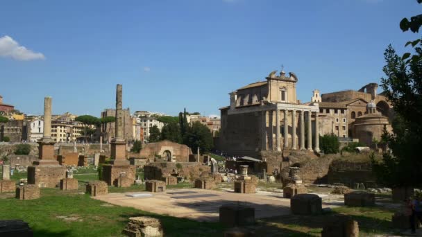 Ruinen des antiken Roms — Stockvideo