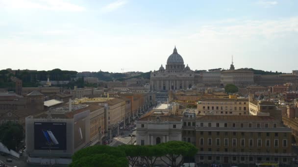 Mooie stadsgezicht van Rome — Stockvideo
